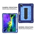 thumbnail image 4 of Dteck Cover for iPad Pro 11 2nd Gen 2020 with Screen Protector, Heavy Duty Full-Body Hybrid Rugged Case with 360 Degree Rotating Kickstand Hand Strap, Navy/Blue, 4 of 7