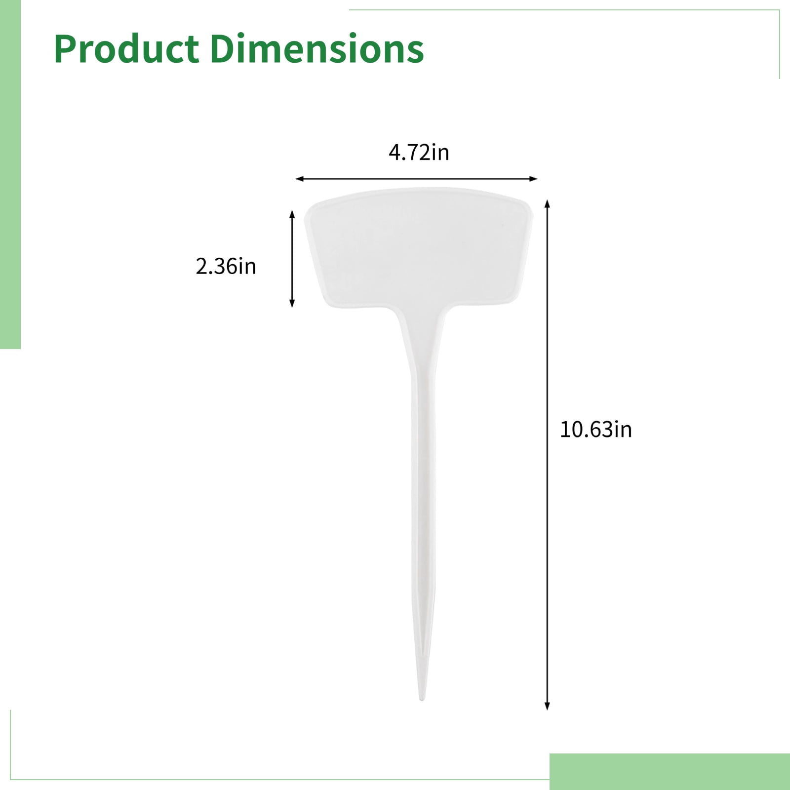 100PCS 27cm/10.63" Large White Plant Markers for Outdoor Garden, Waterproof T-Type Garden Tags, Reusable Plastic Labels, Ideal for Outdoor Plant Identification