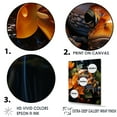 thumbnail image 3 of Designart "Frogs In Orange Glass" Frogs & Toads Floater Framed Wall Decor, 3 of 5