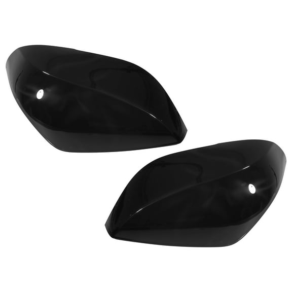Pair Car Exterior Rear View Mirror Cover Cap Replacement for Infiniti Q50 Q60 Q70 QX30 2014-2021 Gloss Black