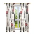 thumbnail image 7 of Yayeee Window Curtains Light Filtering 63"x42" Grommet Panel Pair Home Living Room Decor, Beige Christmas Plaid, 7 of 7