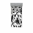 thumbnail image 2 of Floral Bedding Set with Sheet & Covers, Flower Leaves Ivy Plant Swirl Like Image with Abstract Shadow Print, Printed Bedroom Decor 2 Shams, 4 Sizes, Pale Grey White, by Ambesonne, 2 of 3