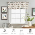 thumbnail image 6 of Kitchen Valances for Window, Vintage Birds Sparrows on Lines Light Filtering Rod Pocket Valance Curtain, Retro Farm Birds &nbsp;Short Curtains Window Topper for Bedroom Bathroom Living Room 54x18in, 6 of 9