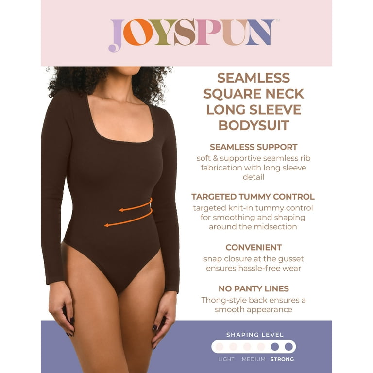 Joyspun Women's Seamless Shaping Bodysuit with Long Sleeves Joyspun Women's Seamless Shaping Bodysuit with Long Sleeves