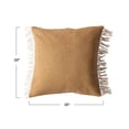 thumbnail image 3 of Bloomingville Soft Cotton Pillow with Fringe, Mustard, 3 of 4