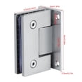 thumbnail image 1 of Soporte Sin Marco Puerta De Ducha De Pared A Vidrio Bisagra De Montaje En Pared Abrazadera De Bisagra De Ducha De 90 Grados Con Media Placa Para Puertas De Vidrio Templado 8-10, 1 of 7