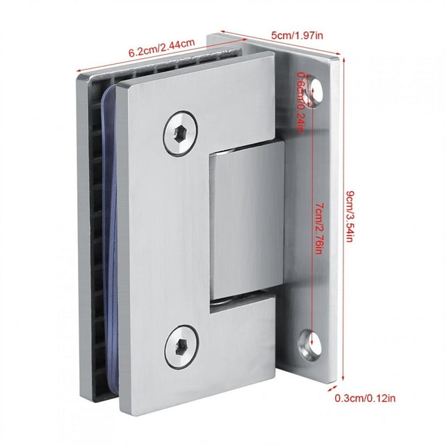 Soporte Sin Marco Puerta De Ducha De Pared A Vidrio Bisagra De Montaje En Pared Abrazadera De Bisagra De Ducha De 90 Grados Con Media Placa Para Puertas De Vidrio Templado 8-10
