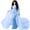 Sky Blue, variant on IBTOM CASTLE Pregnant Women Elegant Maternity Off Shoulders Half Circle Mermaid Chiffon Fitted Gown Slim Maxi Photography Dress M White