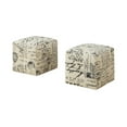 thumbnail image 1 of Monarch Specialties Ottoman, Pouf, Footrest, Foot Stool, Set Of 2, Juvenile, Fabric, Beige, Transitional, 1 of 2