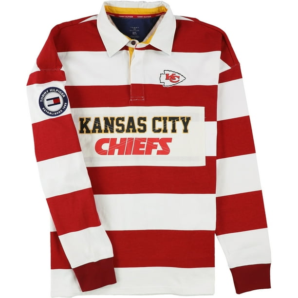 Tommy Hilfiger Mens Kansas City Chiefs Rugby Polo Shirt