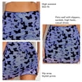 thumbnail image 4 of Falda ajustada para mujer, talle alto, envoltura de cadera, estampados elegantes, colores brillantes, falda corta para mujer para salidas de fiesta, citas, morado L, 4 of 5