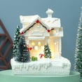 thumbnail image 3 of Christmas Santa Claus Snow House Tiny Scene Sets Luminous LED Light Up  Tree Shop Village Decorations Figurines Gift, 3 of 3