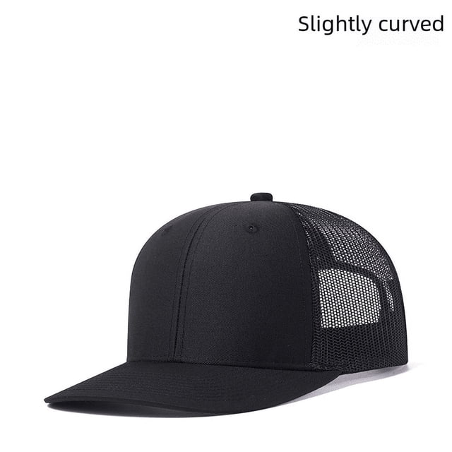 Sombrero de camión con borde curvado, sombrero de red para protección solar al aire libre para hombres, sombrero para conductores de camiones de pesca y montañismo