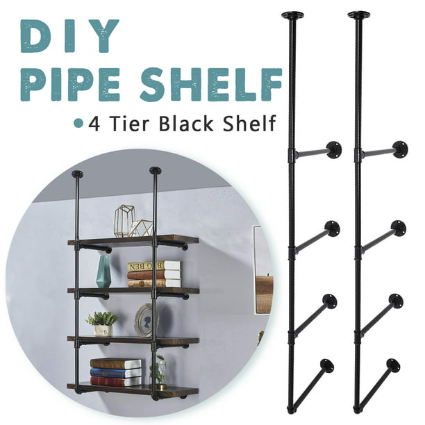 Industrial Iron Pipe Shelf Brackets, Diy Iron Pipe Floating Shelves