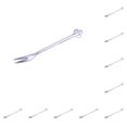 thumbnail image 2 of Moyic Tenedor de fruta Postre Ensalada Tenedores Hogar Cocina Vajilla Restaurante Fiesta Snack Cafés Herramientas de cocina Suministros Plata/Flor 10Conjunto, 2 of 6