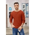 thumbnail image 4 of COOFANDY Men's Henley Shirts Long Sleeve Basic Waffle Pique Pullover T-Shirt with Pocket, 4 of 6