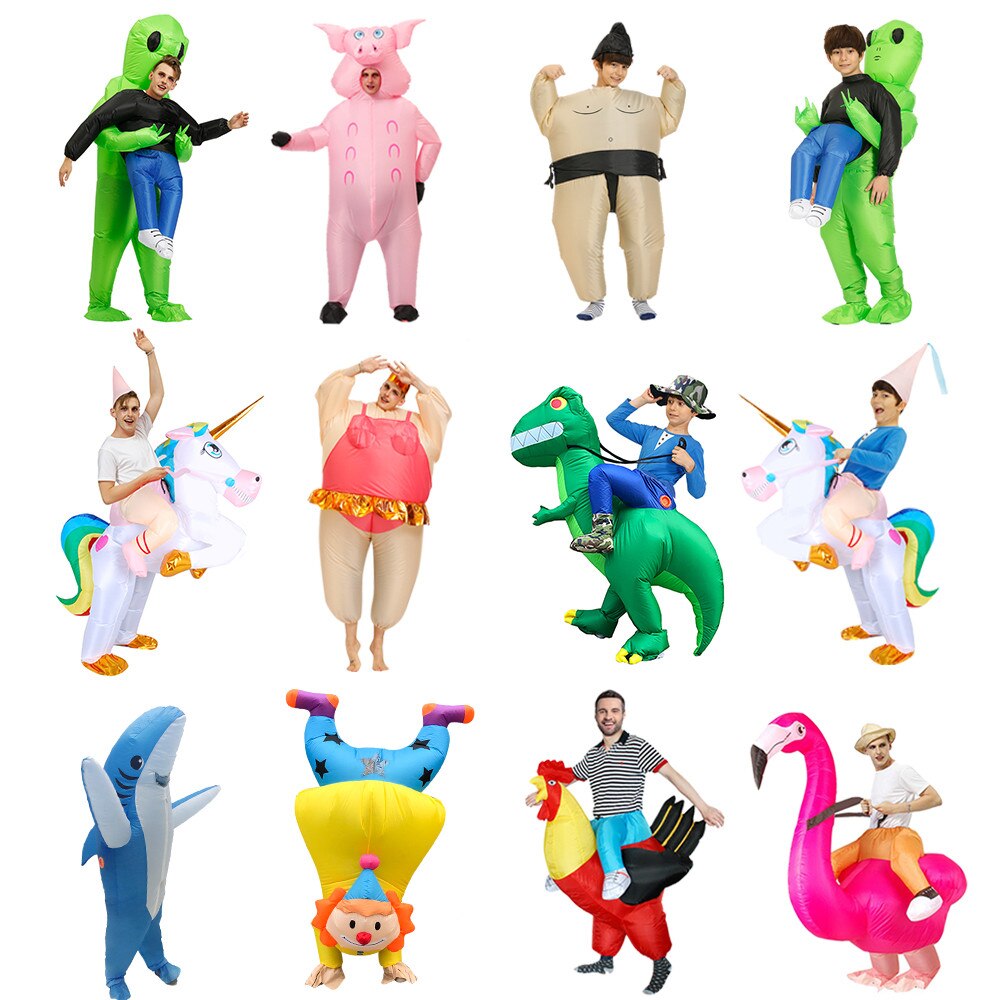 Inflatable Dinosaur Costume for Adult and Kids Halloween Cosplay Suit in Hungary at HUF 35884