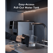 Ecozy Chillio Nugget Ice Makers Dispenser 40lbs Per Day Pebble Sonic Ice Machine Countertop, Touch-Free Ice, Self-Cleaning, Mistalo Drop Slim for Home