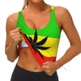 thumbnail image 4 of Women Sexy Sports Vest Rasta Flag With Leaf Female Streetwear Sport Lingerie Tee Crop Top, 4 of 6