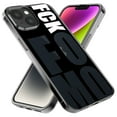 thumbnail image 2 of MUNDAZE Apple iPhone 14 Pro Max Shockproof Clear Hybrid Protective Phone Case Black Clear Funny Text Quote Fckfomo Cover, 2 of 5