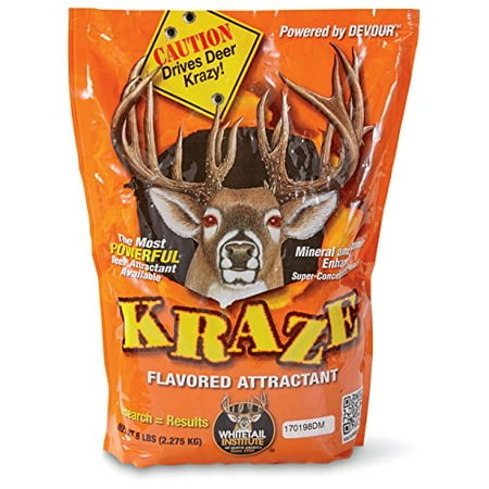 Whitetail Institute Kraze Flavored Deer Attractant - Contains Multiple Scent and Flavor Enhancers to Easily Attract and Hold Deer - Extremely Easy to Use
