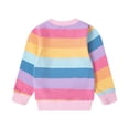 thumbnail image 2 of Toddle Girls Fall Sweatshirts Multicolor Casual Crewneck Unicorn Print Pullover Winter Clothes 4T 122, 2 of 5