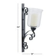 thumbnail image 3 of DecMode Black Metal Wall Sconce, 3 of 9