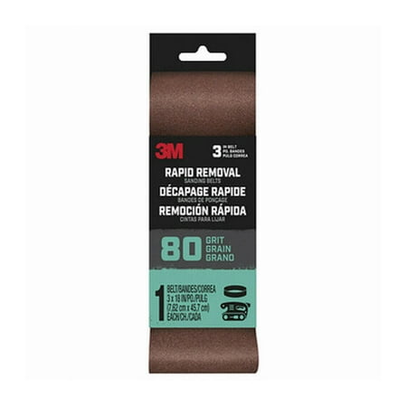 

3M 27400 Sanding Belt 3 in W 18 in L 80 Grit Aluminum Oxide Abrasive