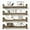 Walnut Brown, variant on Floating Shelves for Wall, Set of 4 Solid Wood Wall Mounted Shelves, 16" Rustic Walnut Display Shelf for Bedroom, Living Room, Bathroom, Kitchen – Strong Load Capacity & Natural Pine