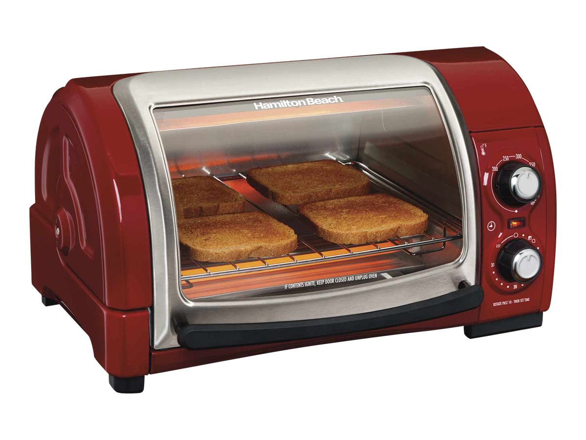 Hamilton Beach Easy Reach Toaster Oven With Roll Top Door Home Good