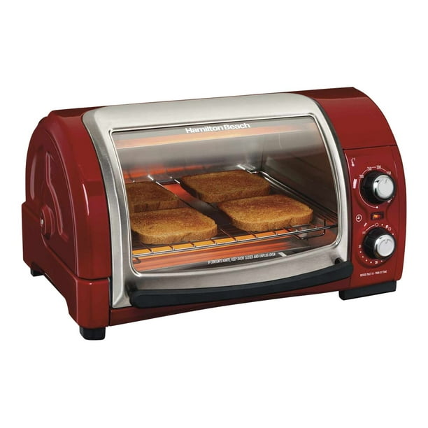 Hamilton Beach Easy Reach Toaster Oven With Roll Top Door Home Good