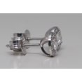 thumbnail image 4 of 14k White Gold Round Cut Classic Halo Diamond Stud Earrings (0.5 Ct,H Color,VS Clarity), 4 of 5