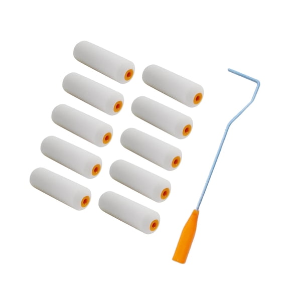 Xingzhi 10x Mini Paint Roller Set Handle Kit DIY Painting for Door Office 4 inches