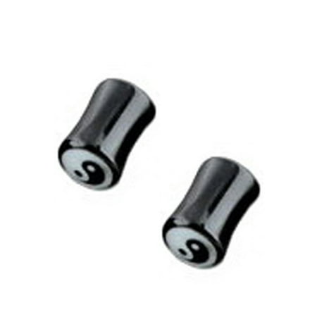 - Yin Yang Flared Tunnel Plug (7/16 Inch) Black White (11 mm)