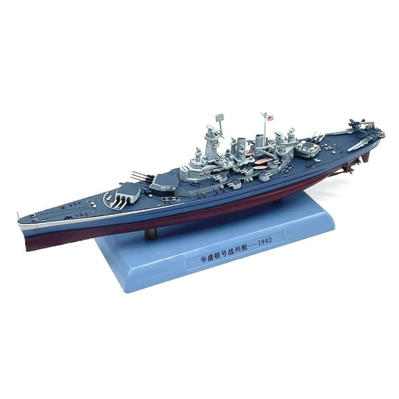 Collectible WWII USS Washington BB-56 Battleship Model, Perfect for Shelf Display