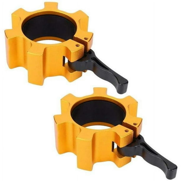 2 PCS Olympic Barbell Clamps 2 Inch, Quick Release Barbell Locking Clamps Olympic Bar Weight Plates Collar Clips for Workout Training, Fitness, Weightlifting