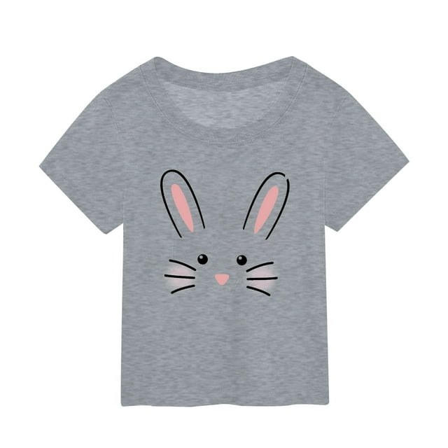 TZEWGL T-Shirts pour Infnat Été Imprimé Feuille Dessin Animé Manches Courtes Col Rond Vêtements pour Filles Garçons Taille 3-4T