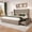 Brown, variant on Larmace Upholstered Corduroy Bed Frame Queen Size with 4 Storage Drawers,Platform Bed Frame with Vertical Stripe Wingback Headboard,Beige