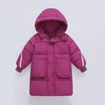 thumbnail image 5 of SGMVNU Girls Winter Down Coats Boys Mid Length Full Zip Hood Puffer Jacket Padded Down Coat Hooded Warm Windproof Snowwear Outwear with Pockets(Size 11-12 Years, Hot Pink), 5 of 6