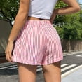 thumbnail image 4 of Striped Running Shorts Womens High Waist Ladies Summer Workout Sports Gym Shorts for Women with Pockets Red XXXL, 4 of 6