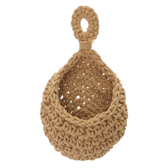 STOBOK Hanging Storage Basket Cotton Rope Kitchen Wall Decor Coffee