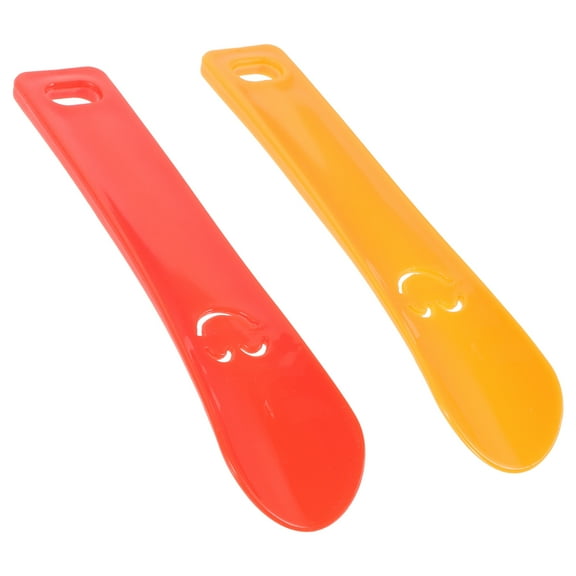 Hemoton  2 Pcs Small Shoe Horn Pp Short Handle Adjustable Shoehorn Lifting Device Travel