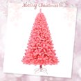 thumbnail image 2 of Patiojoy Pink Christmas Tree 7.5 Ft Xmas Decoration Tree w/ 1364 Snow Flocked PVC Tips & Metal Stand, 2 of 10