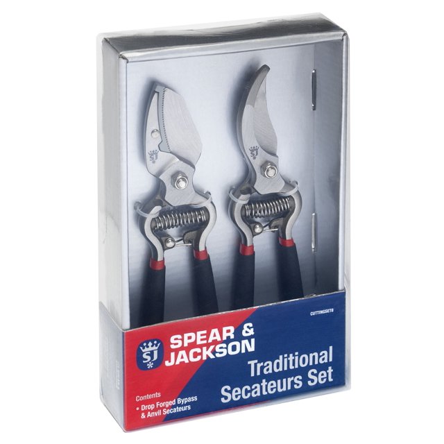 Spear & Jackson Traditional Bypass and Anvil Secateurs Set