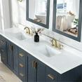 thumbnail image 3 of Gazsi 84" Wood Vanity in Charcoal Blue with Composite Stone Top without Mirror, 3 of 14