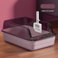 thumbnail image 1 of 1pc Semi-closed Cat Litter Box, Extra Large Anti-splash Cat Toilet, Cat Poop Box, Cat Supplies, 1 of 5