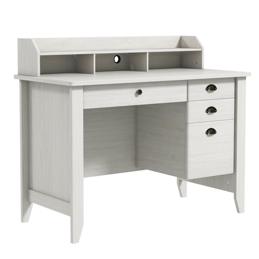 Demi Bonn Computer Desk PC Laptop Study Writing Table Workstation, Small Home Office Desk, White