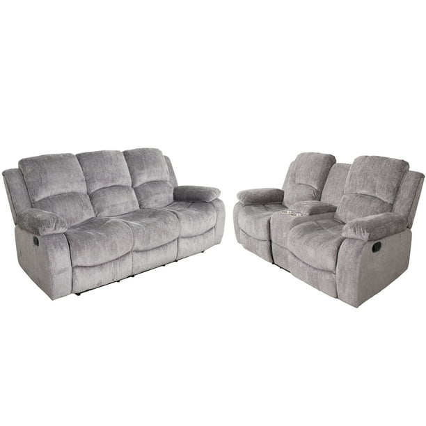 Chelsea Collection Recliner Sofa/Love Seat Set with 4 ...