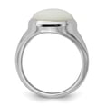 thumbnail image 2 of 925 Sterling Silver White Agate Ring Natural Stone Shell Wood, 2 of 7