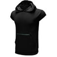 thumbnail image 5 of SXcggal Sport Shirts Mens Summer Fashion Leisure Sports Solid Color Hooded Sleeveless Vest Top Stylish Handsome Soft Men's Hoodie, 5 of 6